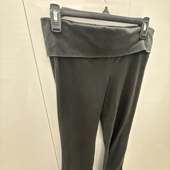 VTG Pink Pants Womens M Black Yoga Flare Sequin Fold Over Victoria Secret Y2K - Picture 5 of 9